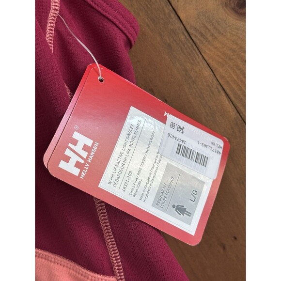 Helly Hansen Logo Singlet HH Sleeveless Ladies Women's Sz L Tank Top Pink New - Picture 3 of 4